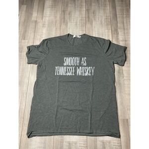 Smooth As Tennessee Whiskey Band Graphic T Shirt Size L Color Gray Short Sleeve